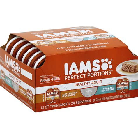 Iams Perfect Portions Cat Food, Premium, Pate, Healthy Adult, Twin Pack, Multipack | Cat | Yoder ...