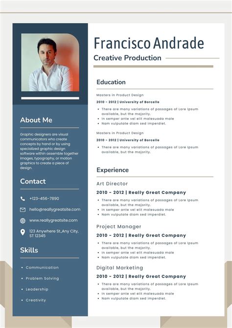 Model Actor Resume Template