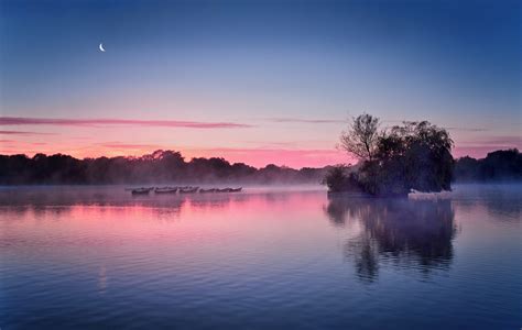 photography, Nature, Landscape, Morning, Mist, Daylight, Lake, Boat ...