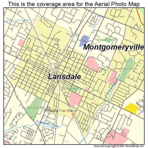 Aerial Photography Map of Lansdale, PA Pennsylvania