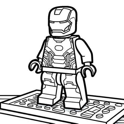 Lego Iron Man Free Printable coloring page - Download, Print or Color ...