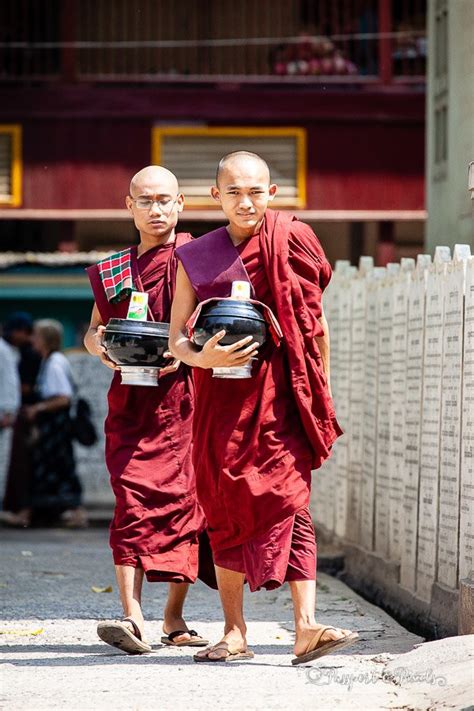 Visiting Buddhist Monks In Myanmar (Burma)