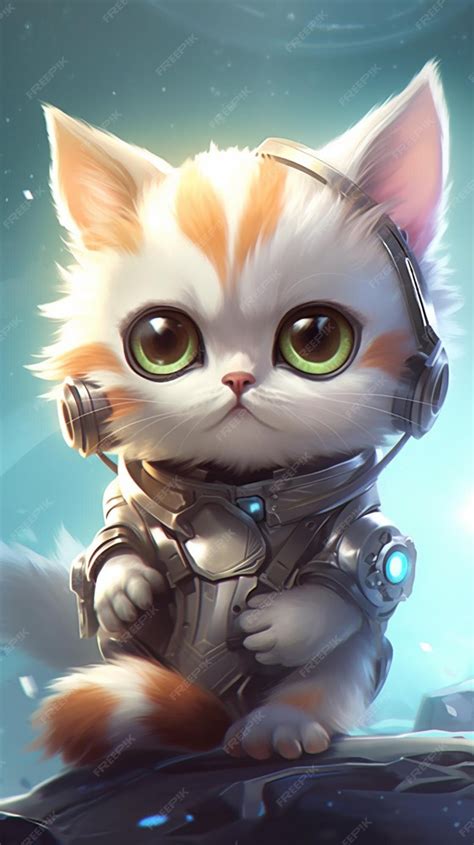 Premium AI Image | Cat in a space suit wallpapers