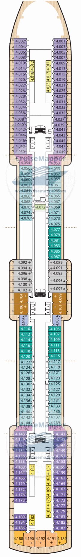 Queen Victoria deck 4 plan | CruiseMapper