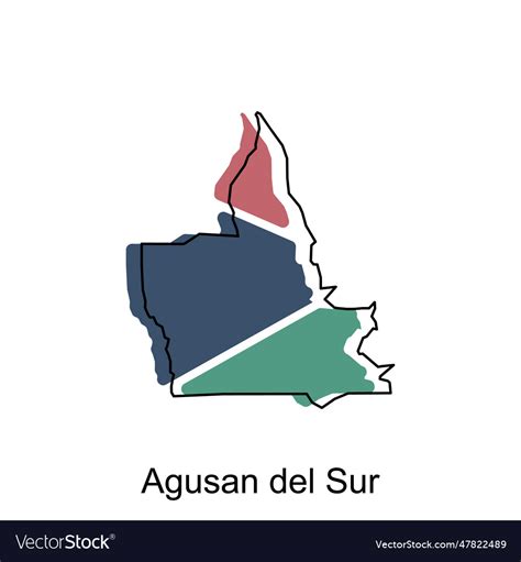 Map of agusan del sur modern design philippines Vector Image