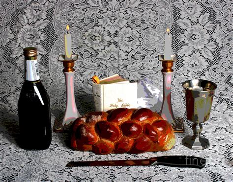 Shabbos Lace and Candles Photograph by Larry Oskin