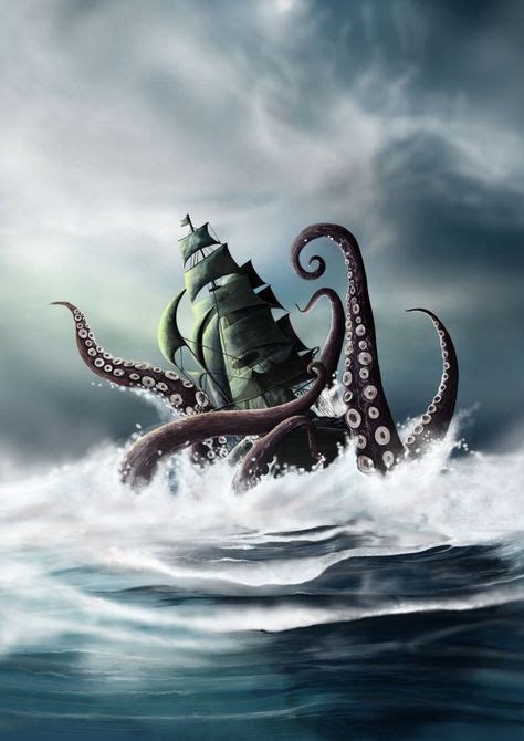 19 ideeën over Kraken | zeemonsters, kraken, illustratie