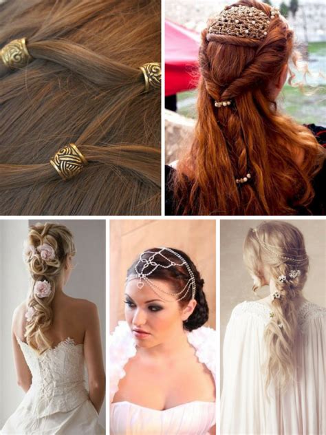 Celtic Inspired Wedding Hairstyles Medieval Hairstyles, Half Updo ...