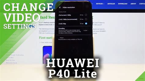 How to Open Camera Settings in Huawei P40 Lite - Change Video ...