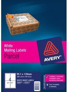 Avery Label 4 Per Sheet - Ythoreccio