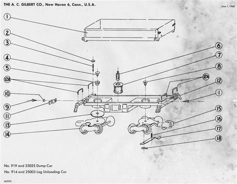 American Flyer Dump Car 919 Parts List & Diagram - TrainDR