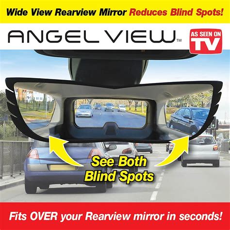 Angel View™ Wide-Angle Rearview Mirror - Eliminates Blind Spots! | Collections Etc.