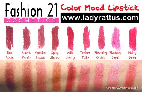 FASHION 21 Color Mood Lipstick | Lady Rattus