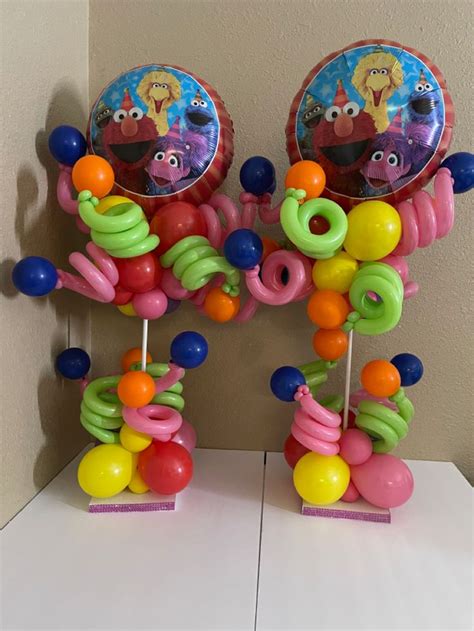 Sesame Street centerpiece in 2023 | Balloon centerpieces, Sesame street centerpiece, Balloon ...