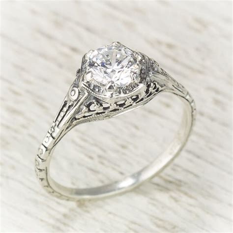 Filigree Antique Vintage Engagement Diamond Ring by spexton