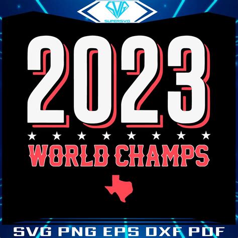 Texas Rangers 2023 World Champs SVG Digital Cricut File