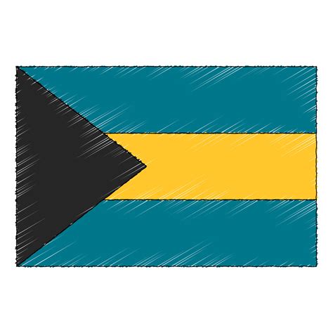 Hand drawn sketch flag of Bahamas. doodle style icon 21827071 Vector ...