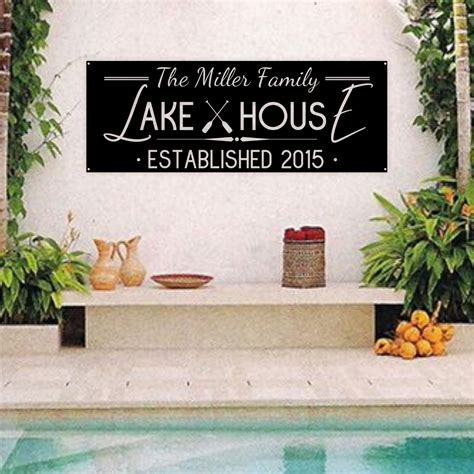 Lake House Sign-personalized Lakehouse Name Sign-custom Family | Etsy