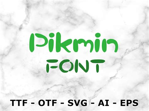 Pikmin Font TTF SVG AI Personalisation and Customisation - Etsy UK