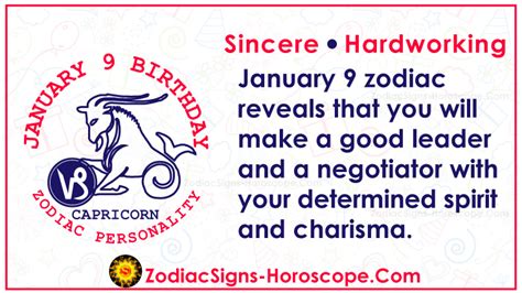 January 9 Zodiac (Capricorn) Horoscope Birthday Personality and Lucky ...