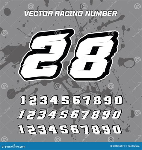 Vector Racing Number Start 28 Stock Vector - Illustration of branding ...