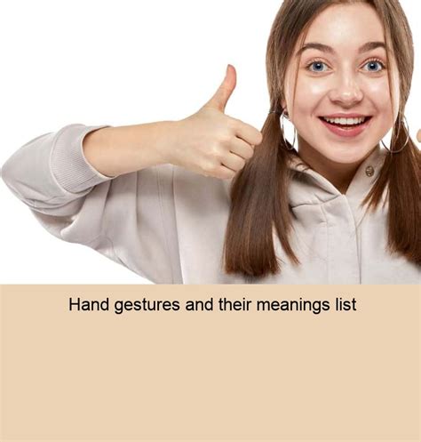 hand gestures and their meanings list
