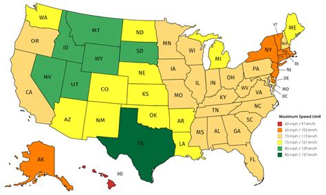 Speed Limits in the US - Vivid Maps