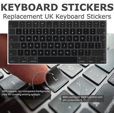 2 x Universal UK Replacement Keyboard Stickers QWERTY Laptop, Desktop ...