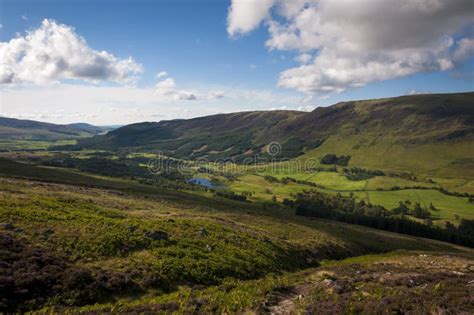 Beautiful Valley in the Scottish Highlands with a River and Lakes Stock Image - Image of valley ...