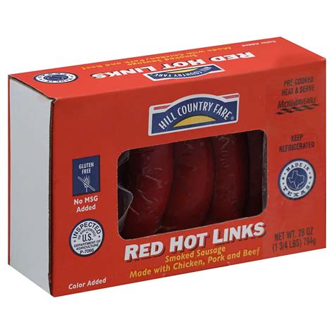 Hill Country Fare Smoked Sausage Red Hot Links - Shop Meat at H-E-B