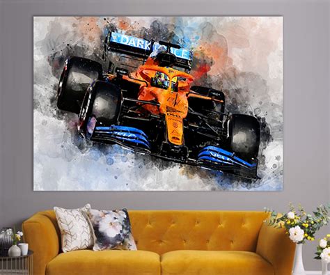 Lando Norris Car Canvas Print Formula 1 Wall Art Canvas Wall - Etsy UK