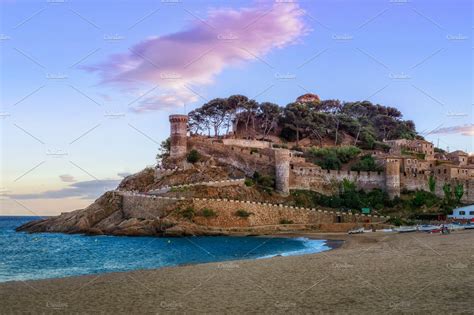 Magnificent castle in Tossa de Mar | Architecture Stock Photos ...