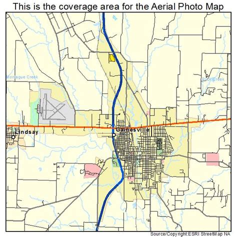 Aerial Photography Map of Gainesville, TX Texas