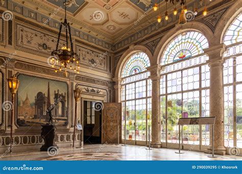 Interior of Villa Vizcaya Museum, Italian Architecture Room. Editorial Image - Image of home ...