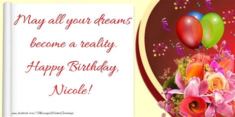 Nicole - Greetings Cards for Birthday - messageswishesgreetings.com