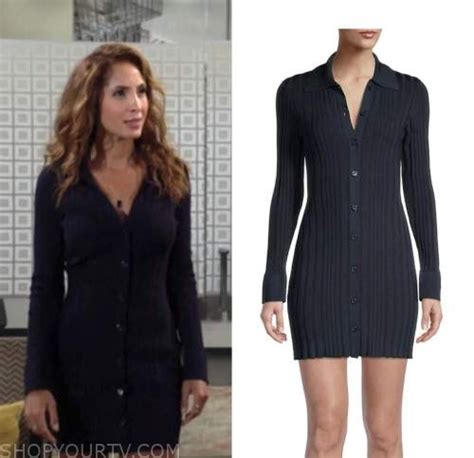 The Young and the Restless: October 2022 Lily Winters's Navy Blue Knit ...