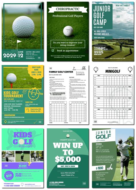 Golf Tournament Flyer Template Royalty Free Vector Im - vrogue.co
