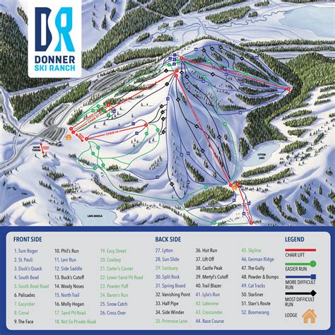 Donner Ski Ranch Trail Map | OnTheSnow