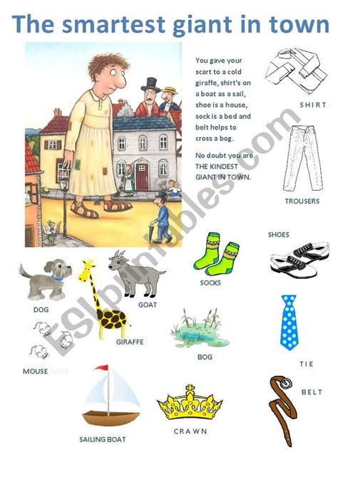 Read the book and use my esl. | The smartest giant in town activities ...