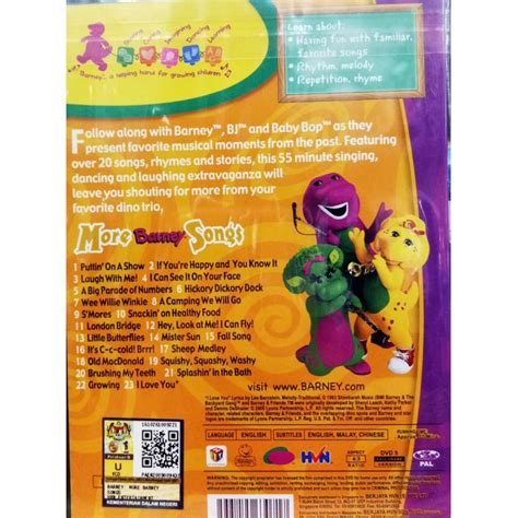 Barney More Barney Songs DVD, Hobbies & Toys, Music & Media, CDs & DVDs ...