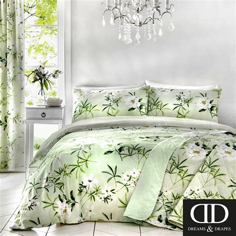 Florence Green - Easy Care Floral Bedding & Curtains - by D&D Design ...