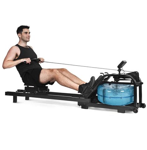 FITPHER Water Resistance Rowing Machine Resistance Metal Dual-Track He ...