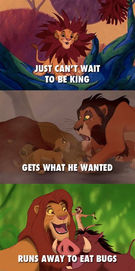 Simba | Disney quotes funny, Disney funny, Disney memes