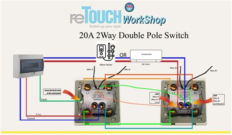 2 way double pole switch diagram - Wiring Diagram and Schematics