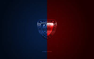 Download wallpapers Piast Gliwice, Polish football club, Ekstraklasa, blue red logo, blue red ...