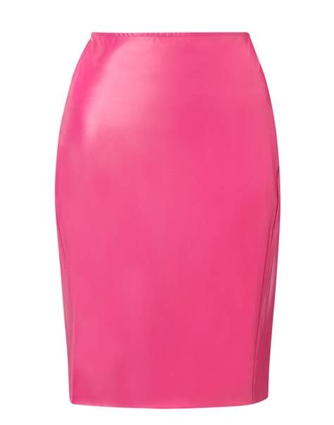 Sensazt Pink Leather Skirt - Leather4sure Leather Pencil Skirts