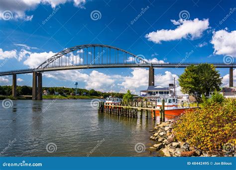 The Chesapeake City Bridge, Over the Chesapeake and Delaware Can Stock ...