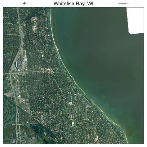 Aerial Photography Map of Whitefish Bay, WI Wisconsin