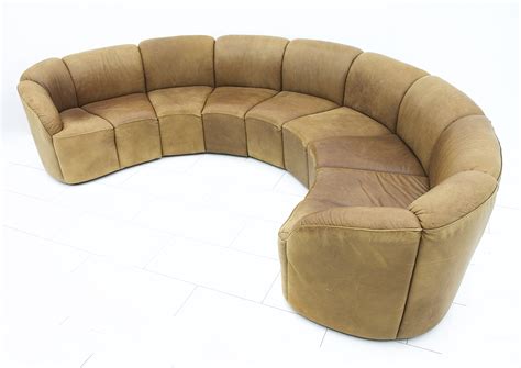 Round Leather Sofa - Foter