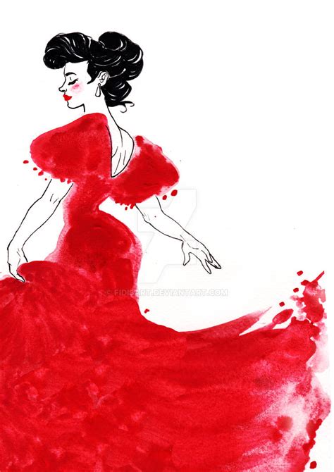 Lady in Red by FidisART on DeviantArt